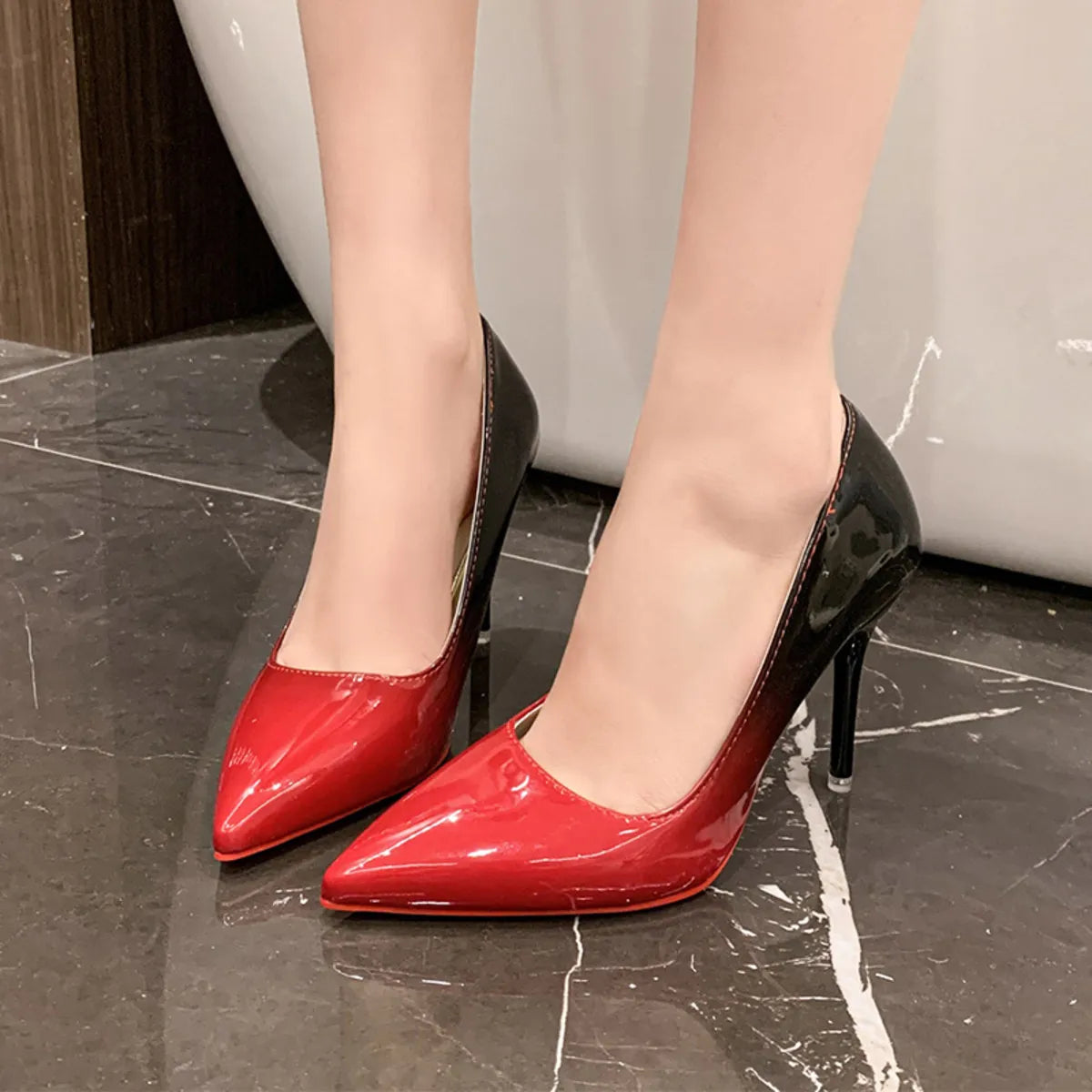 Point Toe Stiletto Pumps.