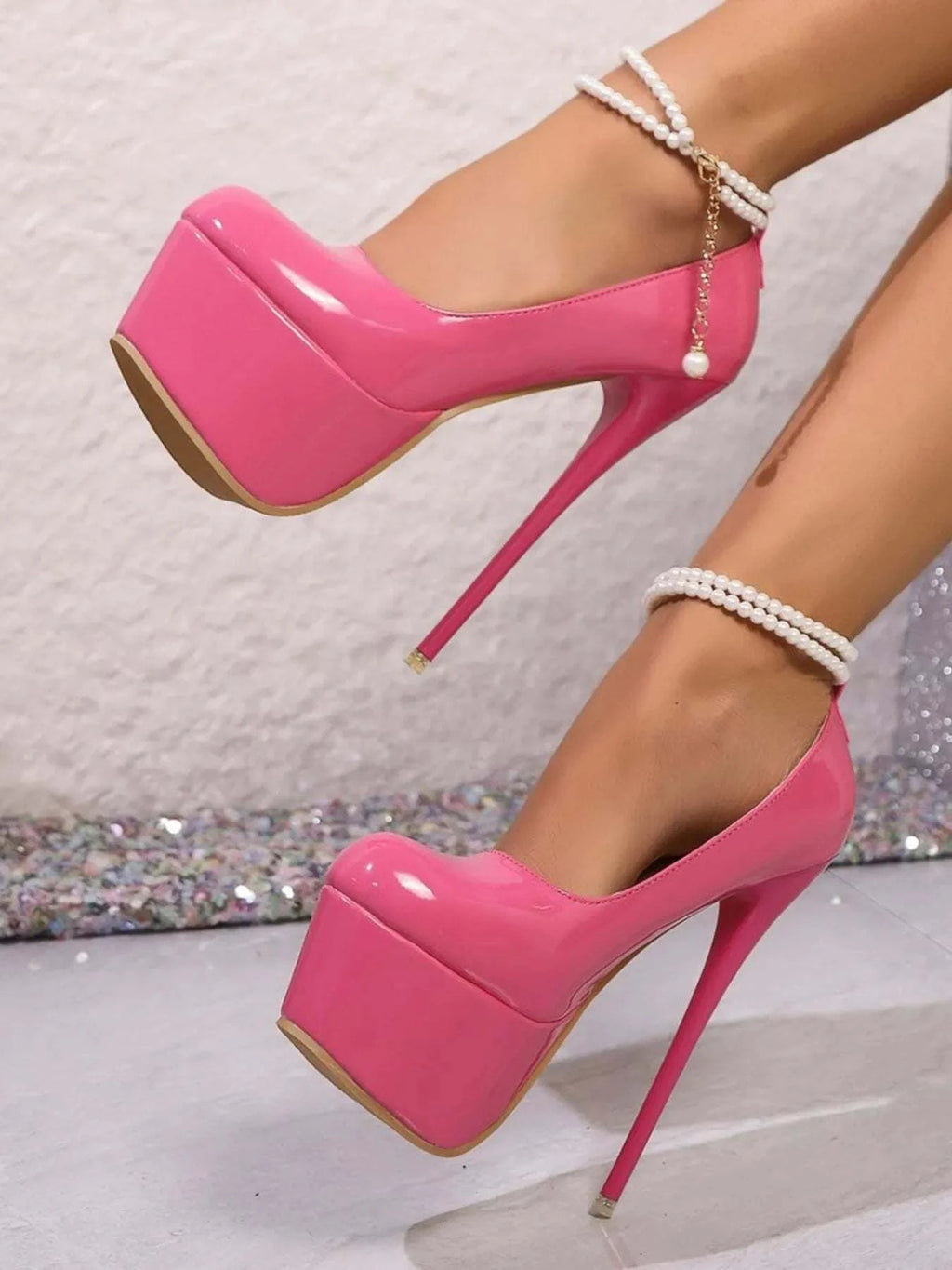 Pointed Toe Stiletto Pumps - Elegant Platform Heels.