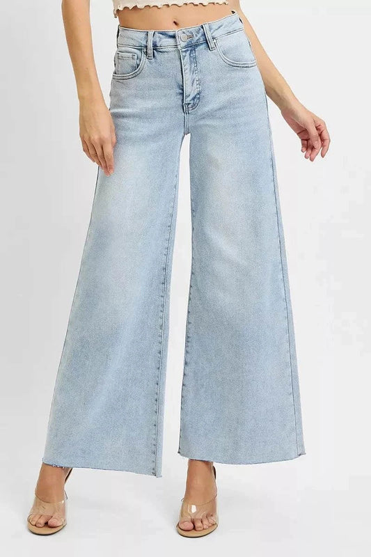 RISEN Full Size High Rise Ankle Wide Palazzo Jeans Plus SizeThe High Rise Ankle Wide Palazzo Jeans are a fashion-forward choice for those looking to make a statement. With their high-rise waist, they offer a flattering fit thRedemption By Ashley NorthHigh Rise Ankle Wide Palazzo Jeans
