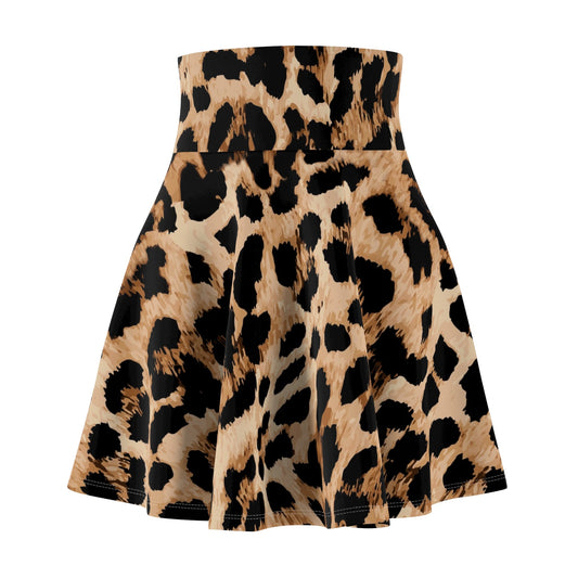 Wildly Chic Leopard Print Skater Skirt for Women | Trendy Casual Wear | Spring/Summer Fashion | Everyday and Party Outfit