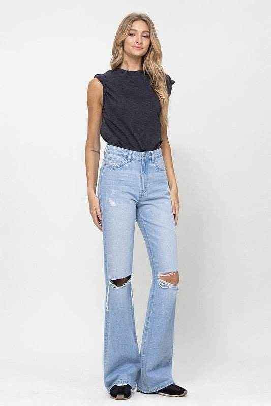 90's Vintage Flare Jeans for Retro Style and Comfort.