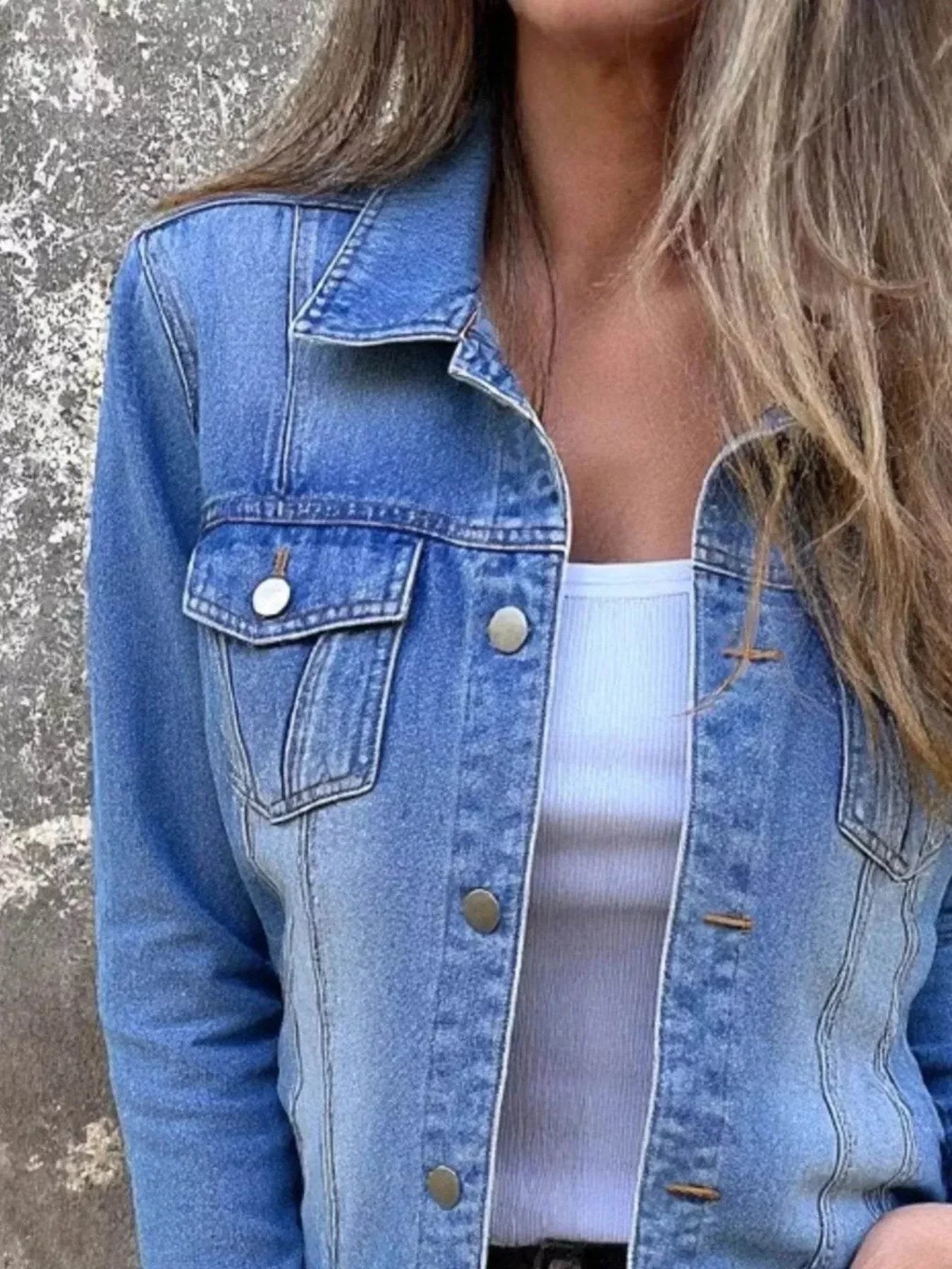 Full Size Button Front Long Sleeve Denim Jacket Plus SizeFeatures:Basic style,Buttoned,Washed,Pocketed
Stretch:No stretch
Material composition:85% rayon 15% polyester
Care instructions:Machine wash cold. Tumble dry low.
ImRedemption By Ashley NorthFull Size Button Front