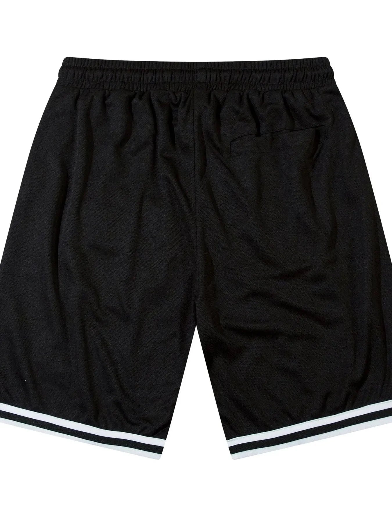 Men's Drawstring Striped Hem Basketball Shorts