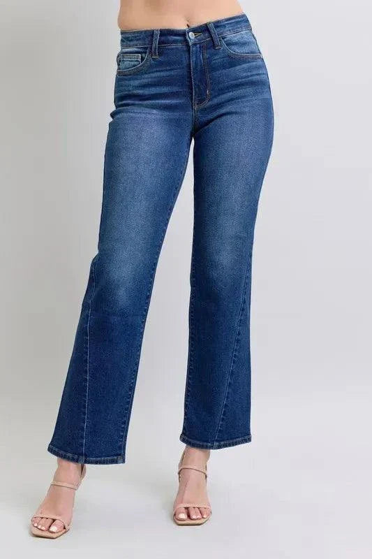 Judy Blue Full Size Side Seam Detail Straight Jeans with PocketsThe Side Seam Detail Straight Jeans with Pockets are a contemporary take on a classic style. Featuring unique side seam detailing, these jeans add a modern twist to Redemption By Ashley NorthJudy Blue Full Size