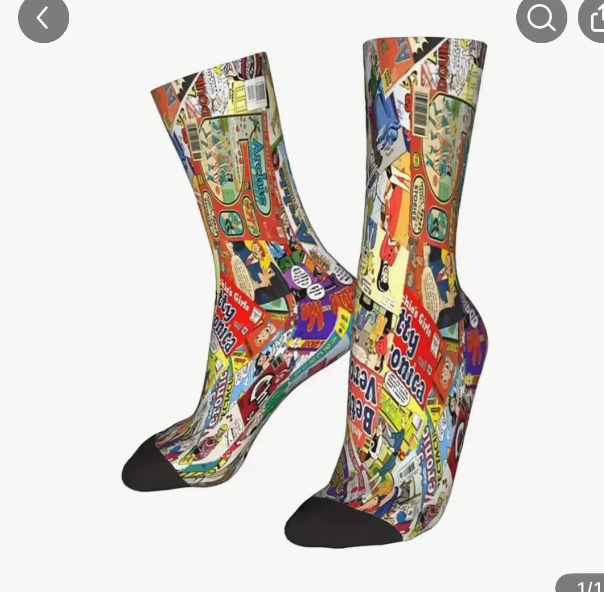 Archie Comics Collage Socks – Retro Cartoon Style Kero Store