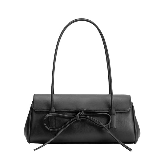 Bowie Black Vegan Shoulder Bag | Melie Bianco