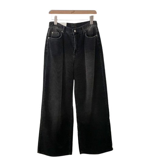 Peter And Wendy Dandy Corduroy Black Pants for Stylish Comfort
