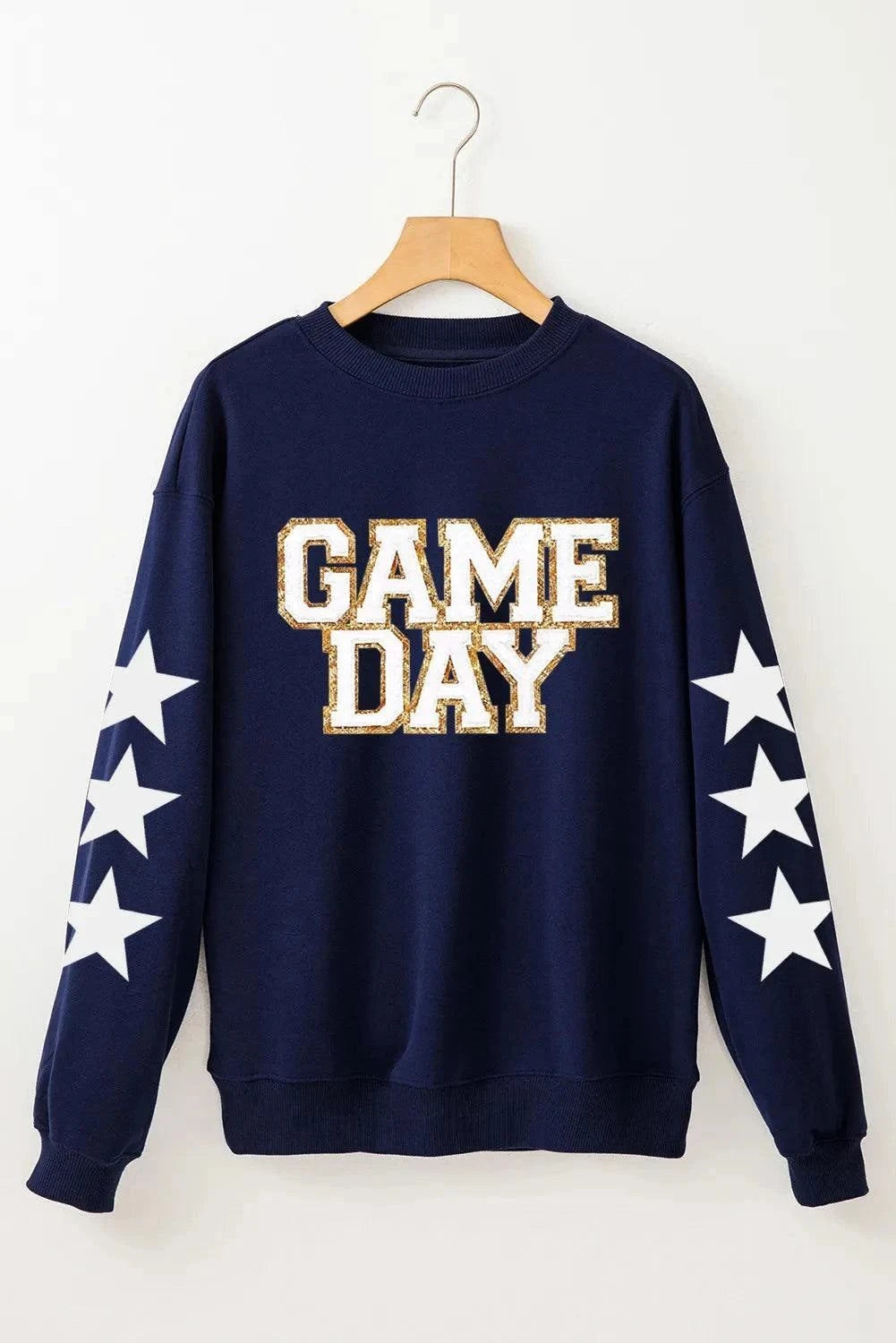 GAME DAY Sweatshirt - Long Sleeved Star Round Neck for Style and ComfoExperience Ultimate Style and Comfort with Our GAME DAY SweatshirtIntroducing our premium GAME DAY Sweatshirt, designed specifically for those who want to blend stylRedemption By Ashley NorthGAME DAY Sweatshirt