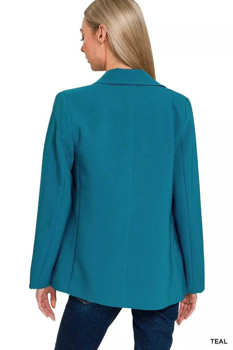 Zenana Woven Long Sleeve Blazer With Lining for Elegant StyleElevate Your Wardrobe with the Zenana Woven Long Sleeve BlazerDiscover the perfect blend of style, sophistication, and comfort with the Woven Long Sleeve Blazer fromZenana Woven Long Sleeve Blazer