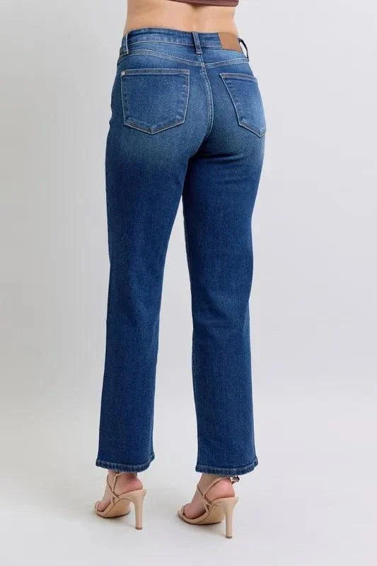 Judy Blue Full Size Side Seam Detail Straight Jeans with PocketsThe Side Seam Detail Straight Jeans with Pockets are a contemporary take on a classic style. Featuring unique side seam detailing, these jeans add a modern twist to Redemption By Ashley NorthJudy Blue Full Size