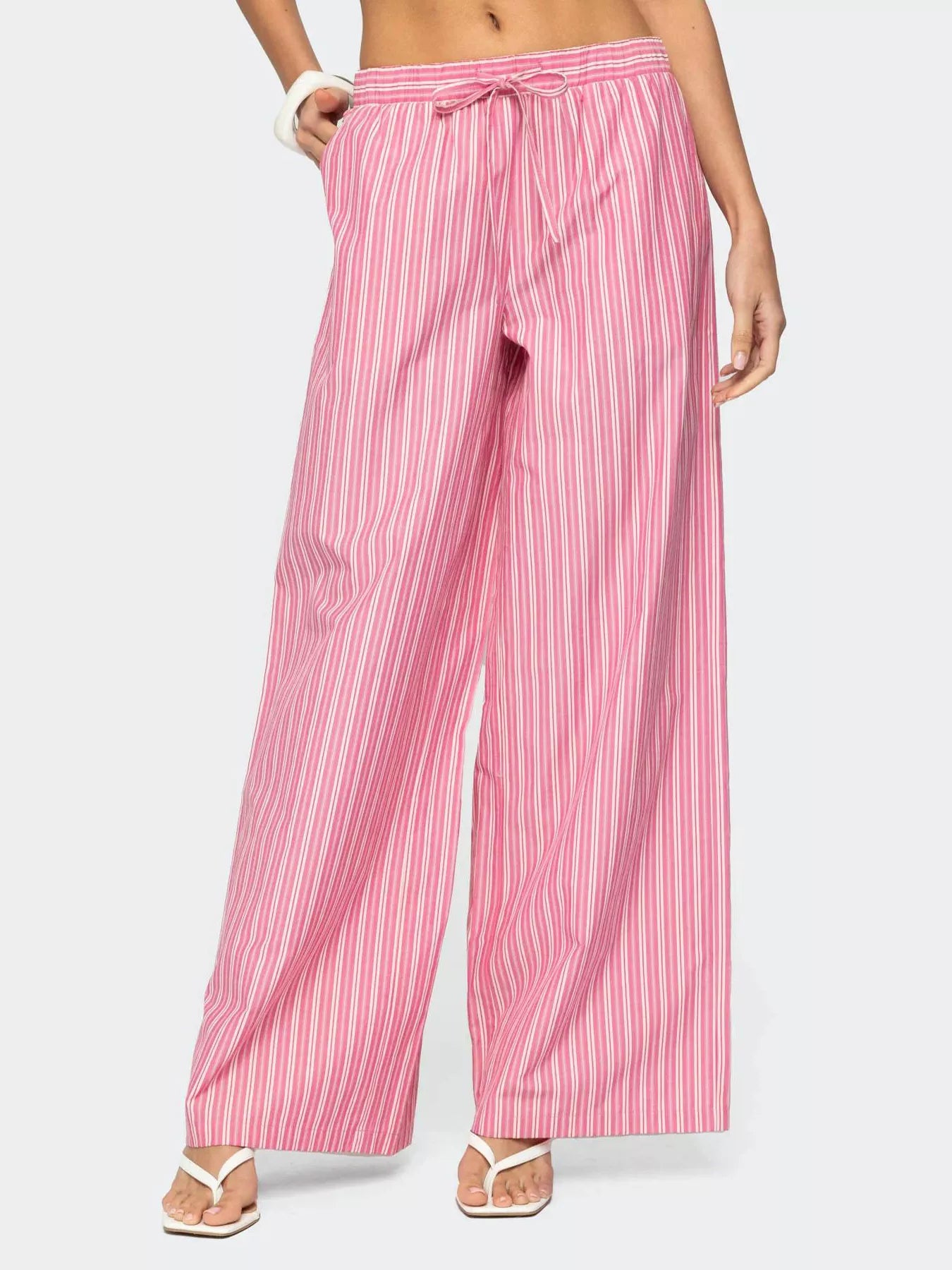 Striped Wide Leg Pants.