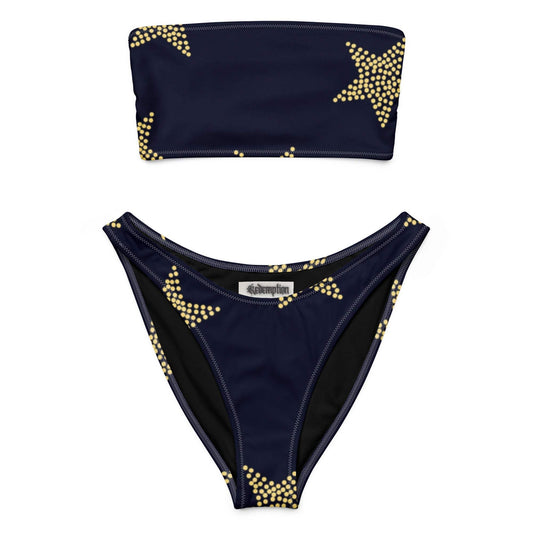 Gold Star Recycled Bandeau Bikini - Eco-Friendly Swimwear - Redemption By Ashley North