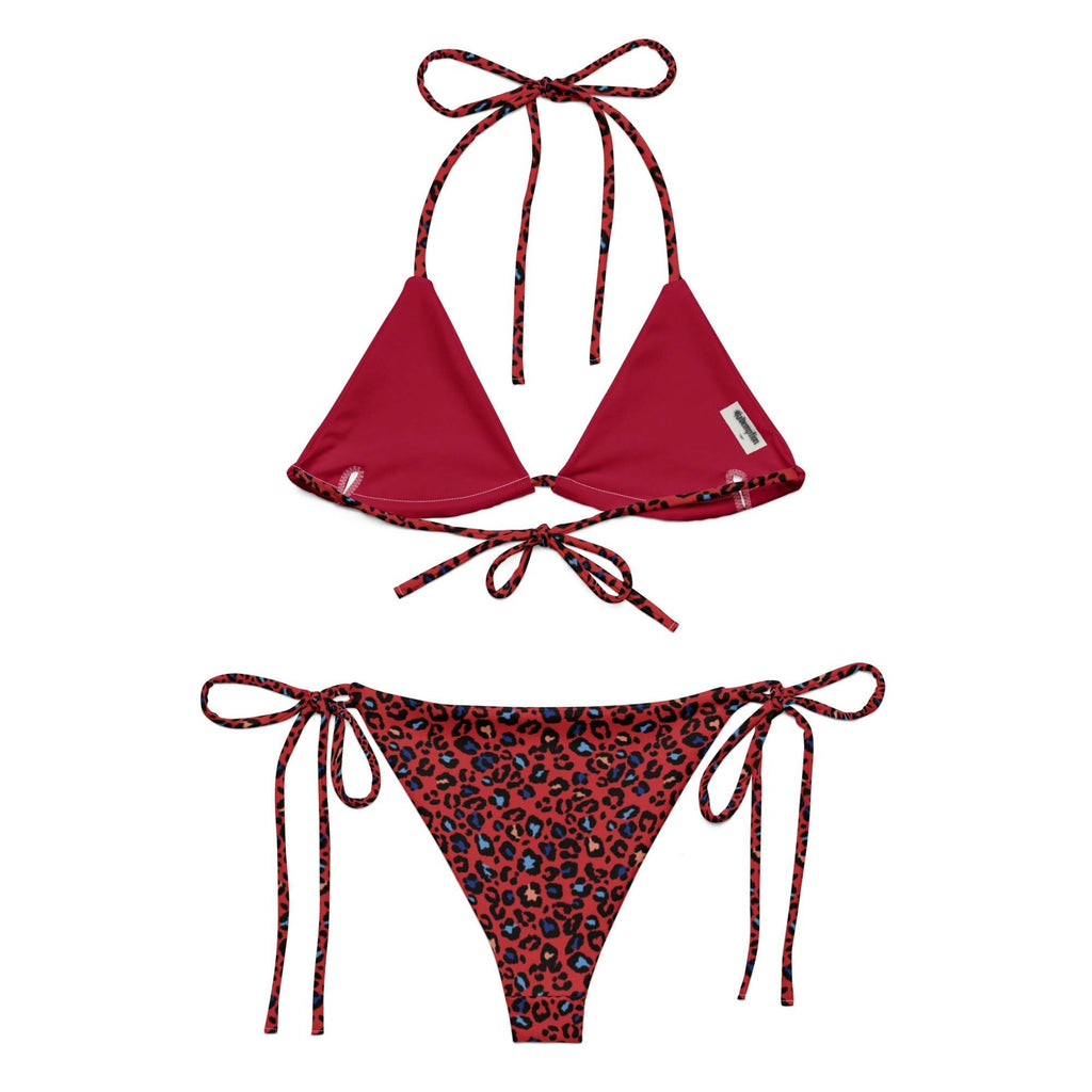 All-Over Print Recycled String Bikini for Eco-Friendly Swimwear.