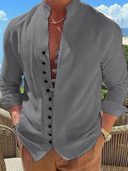 Men's Plus Size Button Up Shirt for Men - Long Sleeve - Redemption By Ashley North