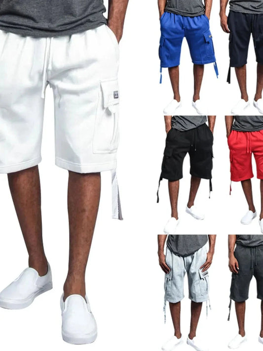 Men's Full Size Drawstring Shorts with Pockets Plus Size