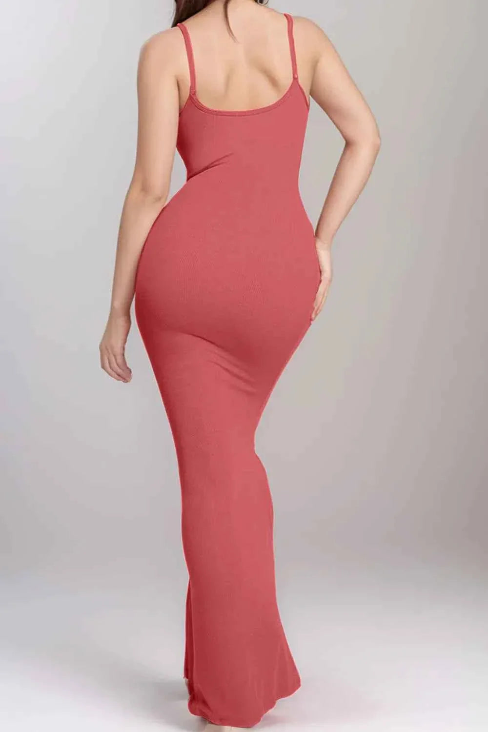 Basic Shapewear Maxi Dress with Built-In Support and Sleeveless Design.