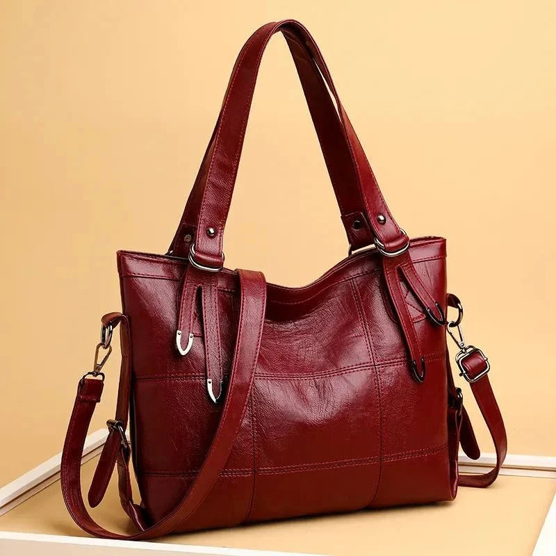 PU Leather Handbag - Stylish Medium Size for Everyday Use.