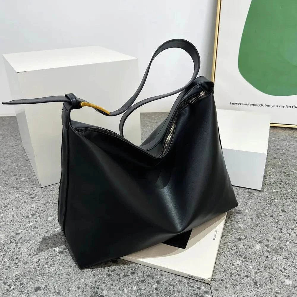 Adjustable PU Leather Handbag with Adjustable Strap.