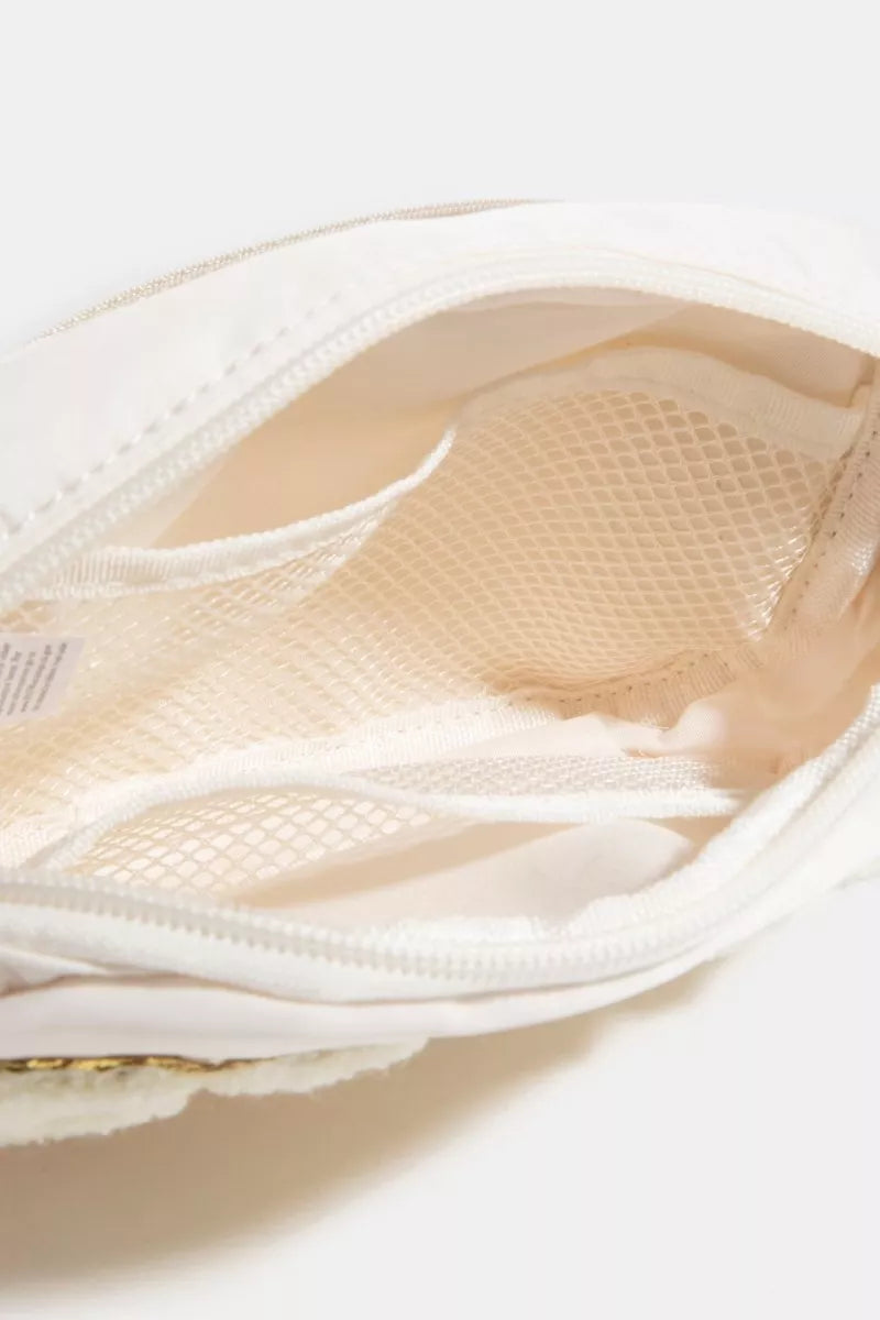 Fame Fuzzy Glitter Bride Crossbody Bag.