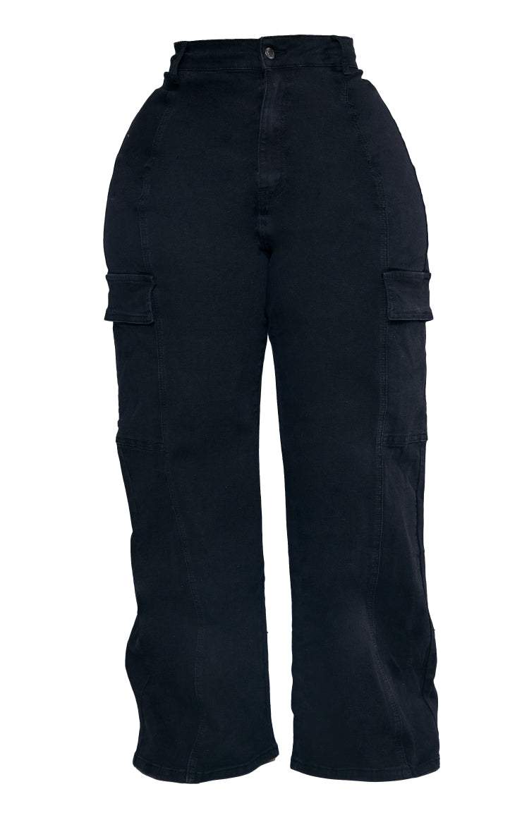 Plus Black Cargo Wide Leg JeansReimagine utilitarian style with these black, wide-leg cargo jeans. Cut from durable denim, these jeans offer a contemporary take on a classic silhouette. The multipRedemption By Ashley NorthPlus Black Cargo