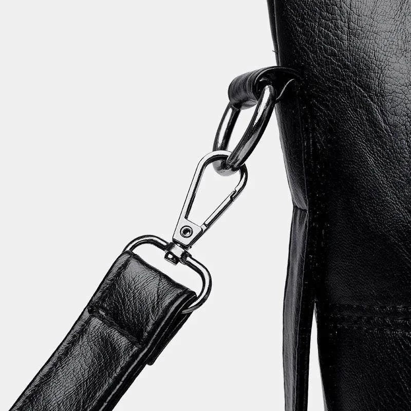 PU Leather Handbag - Stylish Medium Size for Everyday Use.