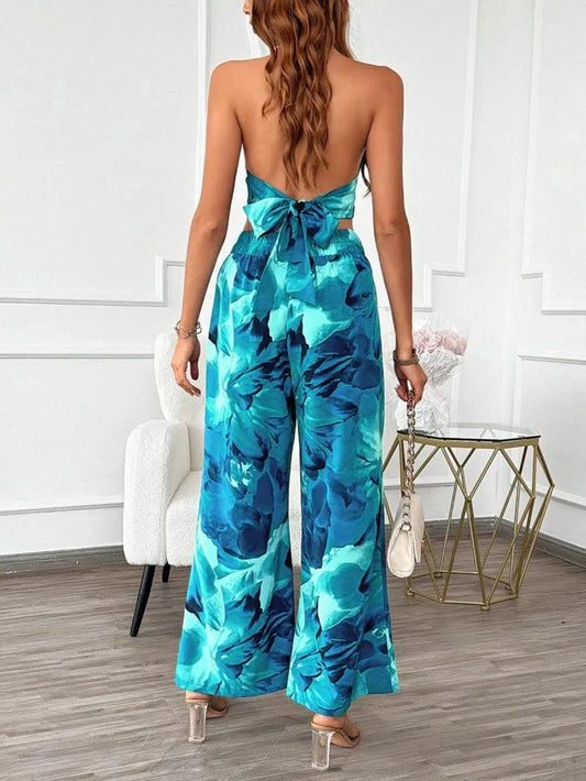 Devine Printed Top and Pants Set - Chic Halter Neck Outfit for Effortless Style - Redemption By Ashley North