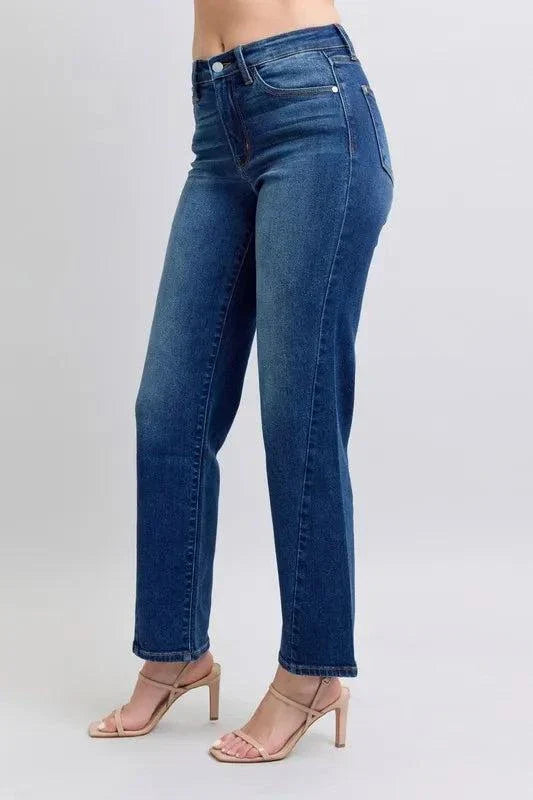 Judy Blue Full Size Side Seam Detail Straight Jeans with PocketsThe Side Seam Detail Straight Jeans with Pockets are a contemporary take on a classic style. Featuring unique side seam detailing, these jeans add a modern twist to Redemption By Ashley NorthJudy Blue Full Size