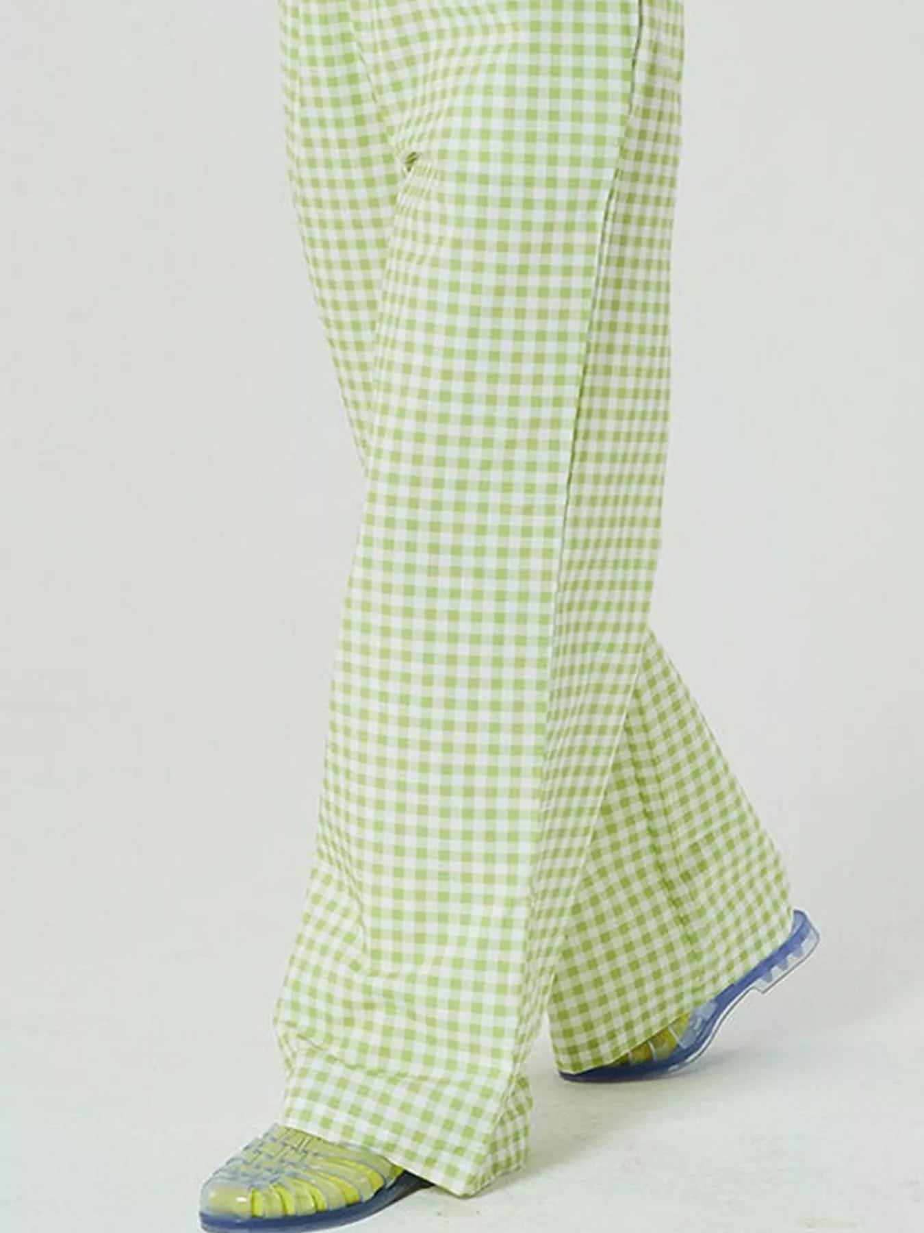 Elastic Waist Wide Leg Pants.