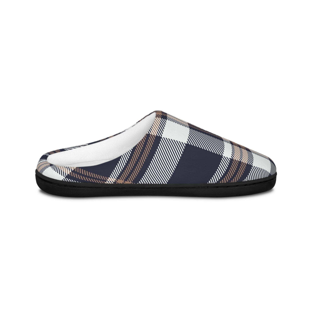 Cozy Plaid Slippers for Men - Tartan House Shoes & Indoor Moccasins for Relaxation.