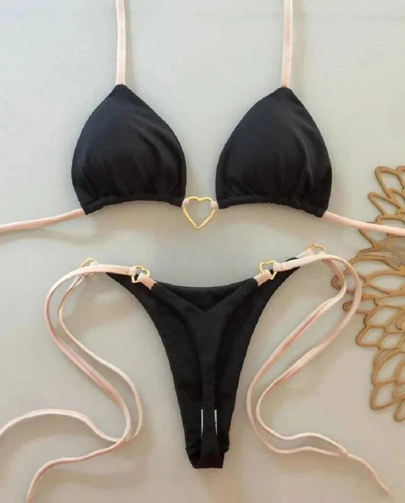 Stylish Halter Bikini Set for Trendy and Comfortable Swimwear.