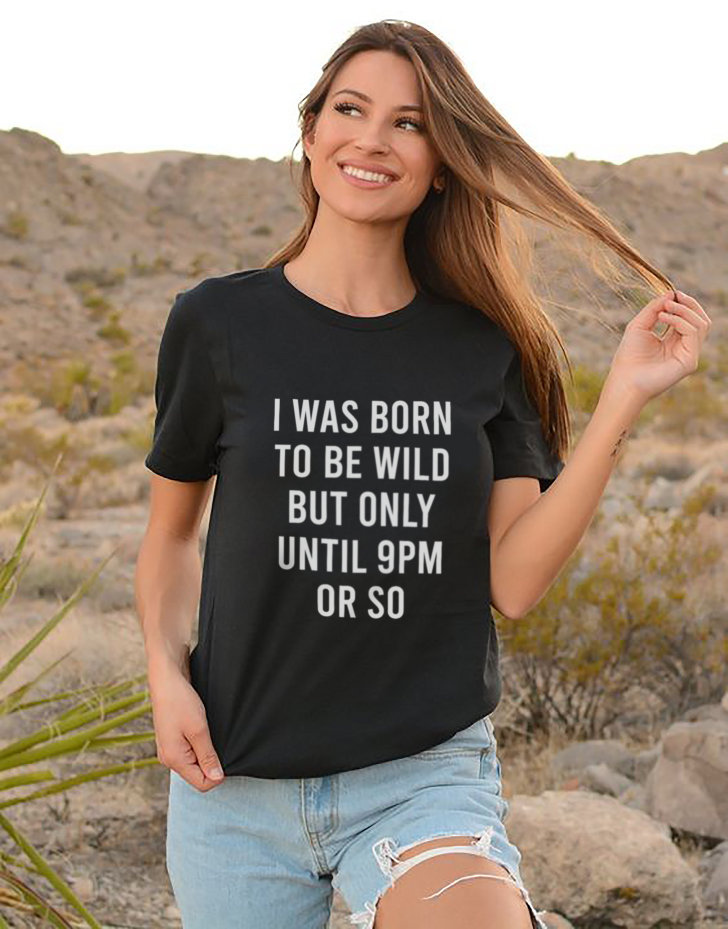 I Was Born To Be Wild But Only Until 9PM Short-Sleeve Unisex T-Shirt *SAMPLE SALE* - Redemption By Ashley North